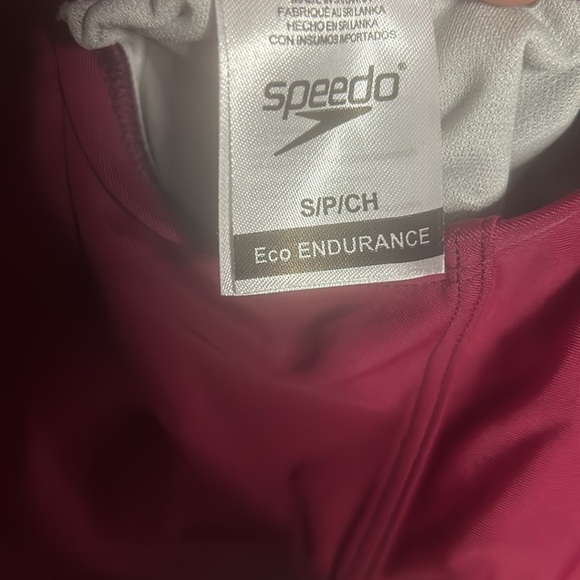 Women’s Small Burgundy Speedo One Piece Swimsuit - Picture 4 of 4